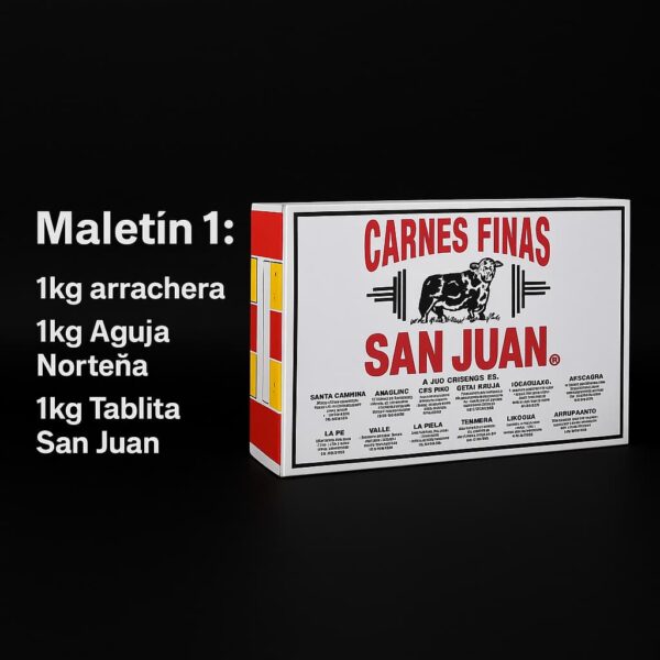 Maletín 1- 1kg Arrachera-1kg Aguja-1kg Tablita